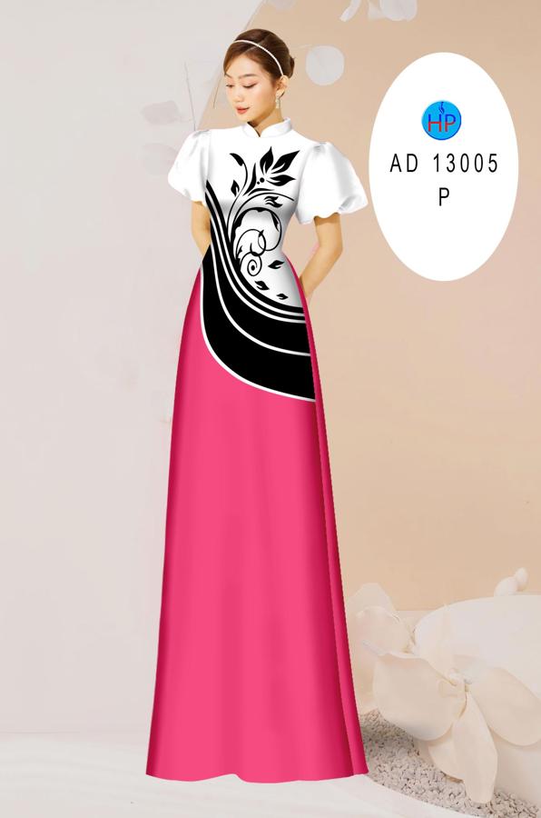 Vải Áo Dài Hoa In 3D AD 13005 5